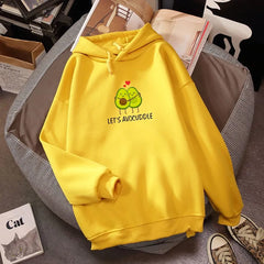 2020 Winter Avocado Print Couple Sweatshirt