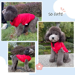 Double Sided Dog Coat, Winter Warm Pet Clothes for Small Medium Dogs