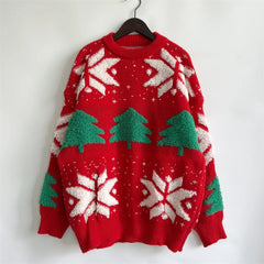 Christmas Sweater Knit Elastic Jumper