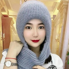 Ladies Winter Integrated Hat Scarf