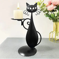 Black Cat Candle Holder