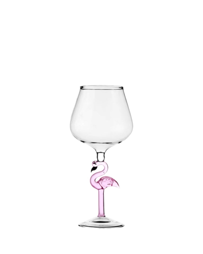 Flamingo Wine Glass