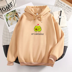 2020 Winter Avocado Print Couple Sweatshirt