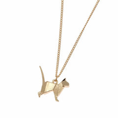 Origami Cat Necklace