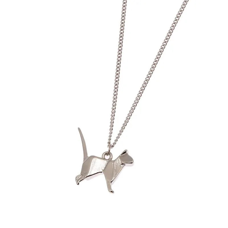 Origami Cat Necklace