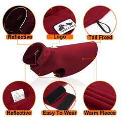 Reflective Big Dog Coats Soft Fleece Jacket