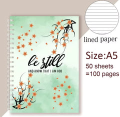 Be Still and Know That I Am God - Christian Spiral Notebook with Psalm 46:10 Quote