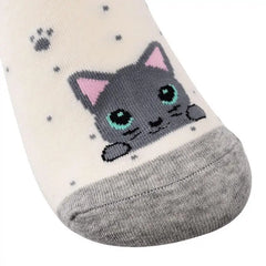 5 Pairs Curly Cat Socks