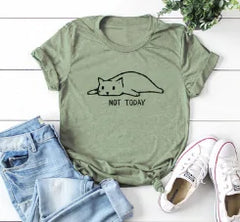 Not Today Lazy Cat Shirt