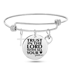 Stainless Steel Christian Charm Bracelet