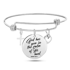 Stainless Steel Christian Charm Bracelet