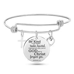 Stainless Steel Christian Charm Bracelet