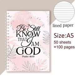 Be Still and Know That I Am God - Christian Spiral Notebook with Psalm 46:10 Quote