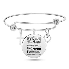 Stainless Steel Christian Charm Bracelet